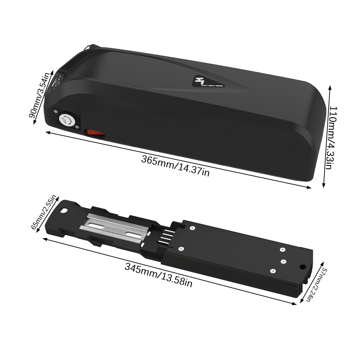 Ebike Battery 36V/48V/52V Hailong 03 Electric Lithium-ion Bike Battery with Charger for 250W- 1500W Moto