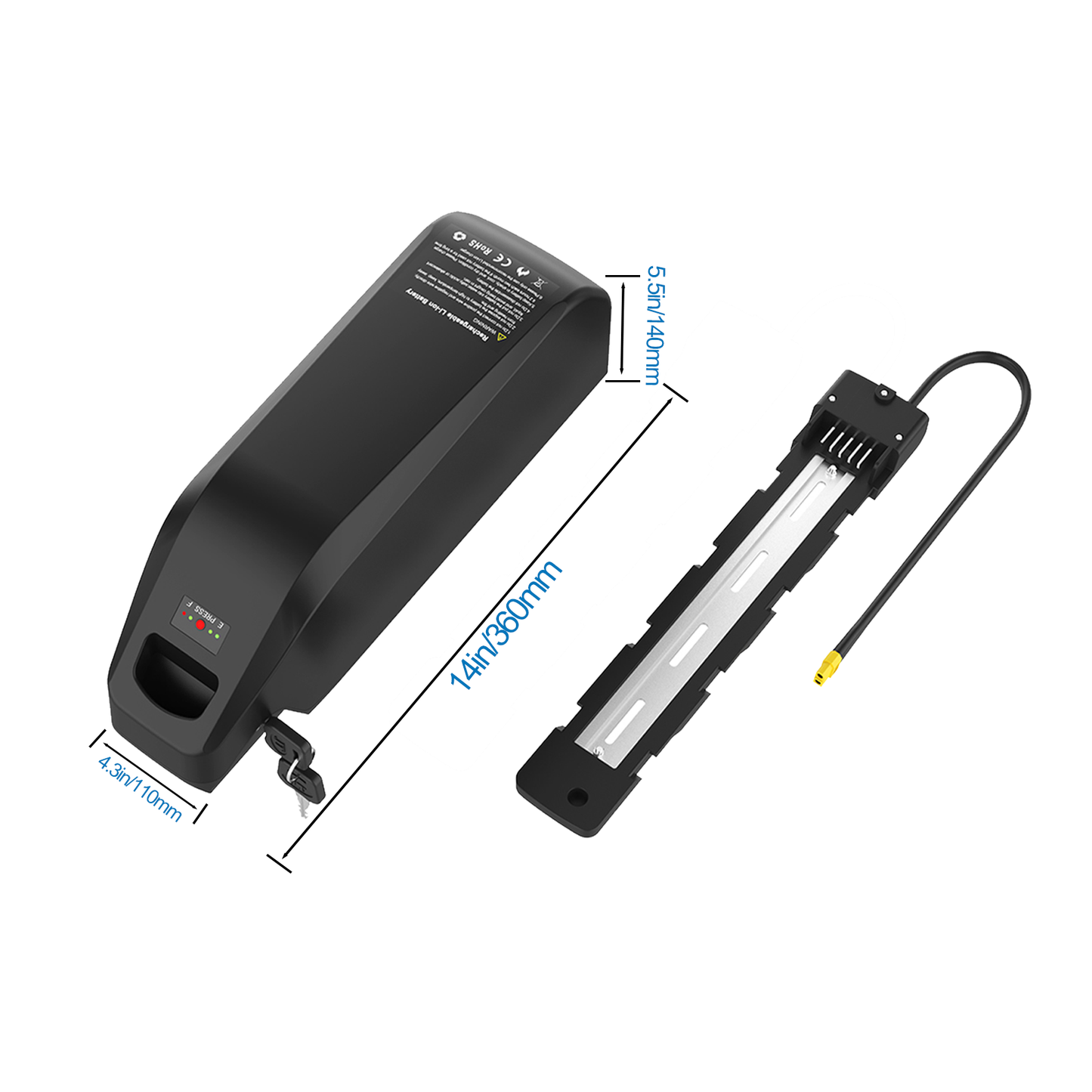 ﻿48/52V 25AH E-Bike Battery Lithium Battery With USB Charger for Many Ebike 350W 500W 750W 1000W 1100W 1400W 1500W Motor